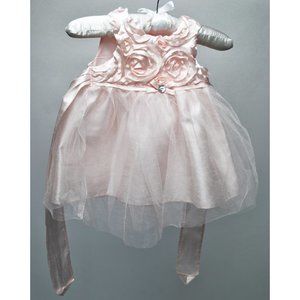 Marmellata Classics Light Pink Organza Dress Size 0/3 Months